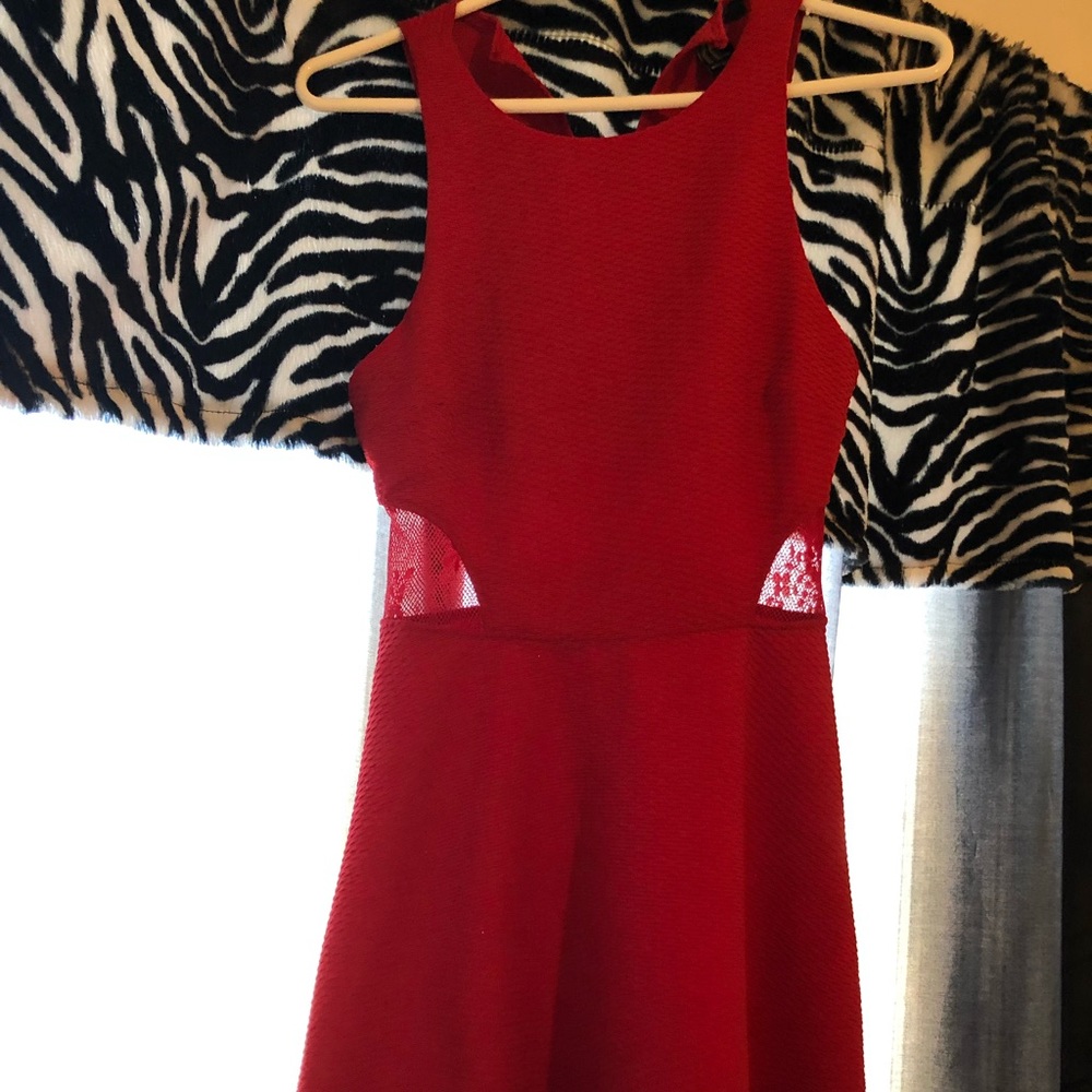 Red See through dress